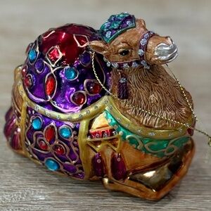 Robert Stanley Rhinestone Glass Camel Christmas Holiday Ornament, Rare
